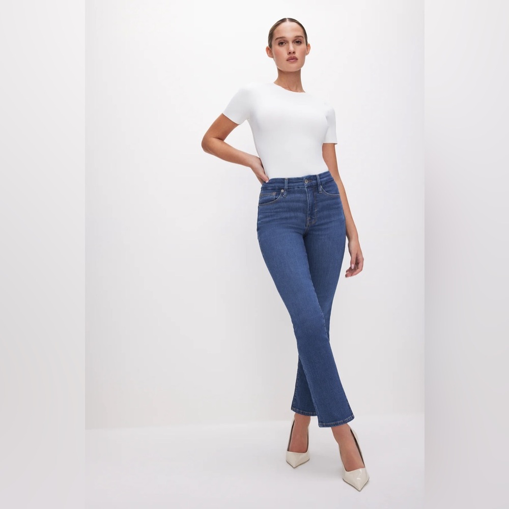 Good American Good Legs Straight Jeans, Size 6/28
